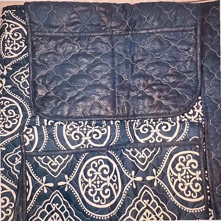 Brayden Recliner Cover NEW 65×78 Quilted Polyester Slipcover w/Pockets Blue